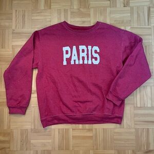 Red Paris Sweatshirt (Size M)